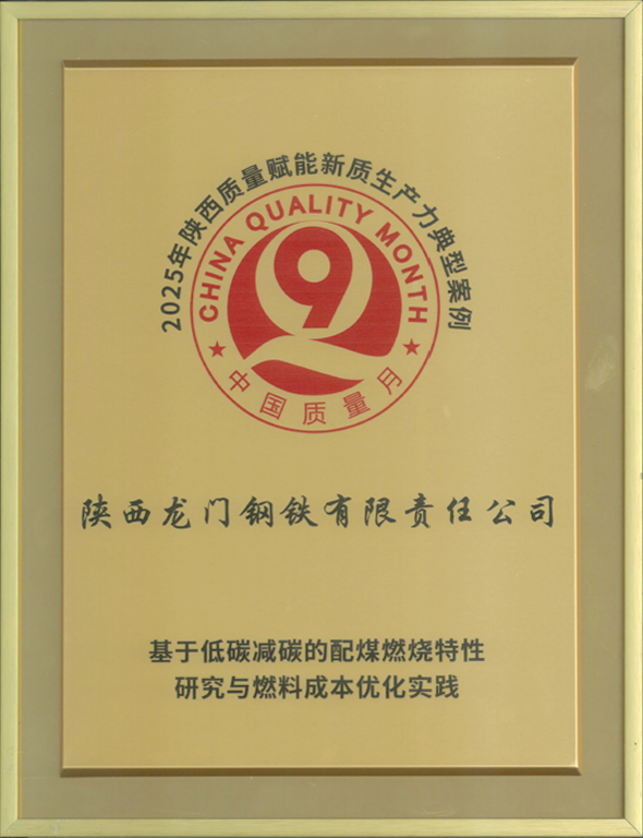 質量賦能新質生產力！龍鋼公司再獲省級殊榮